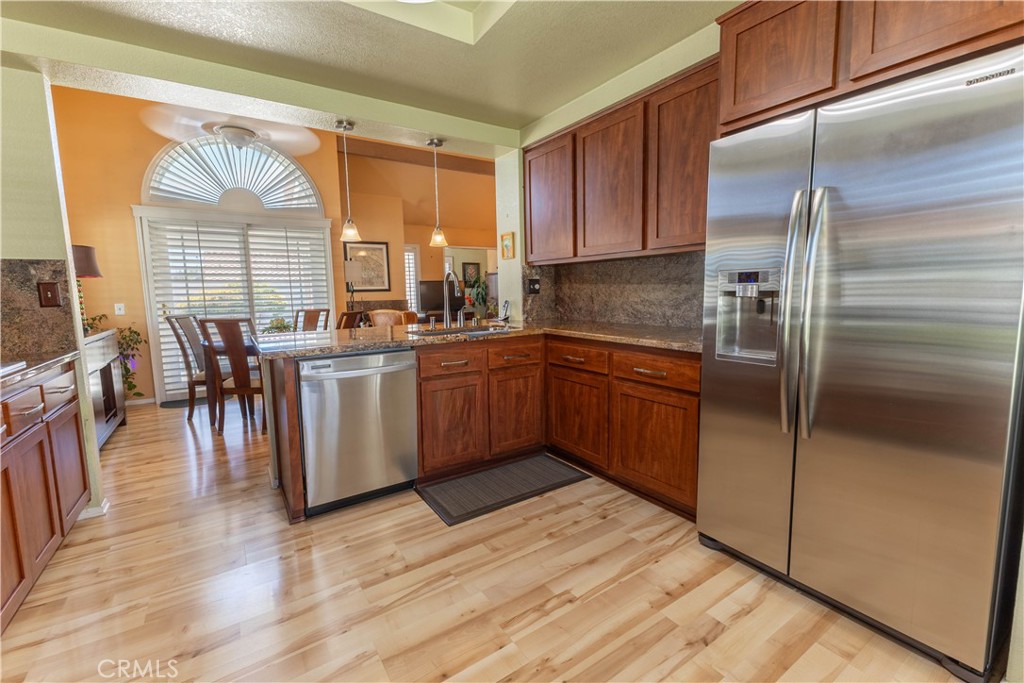 Remodeled kitchen with stainless appliances
